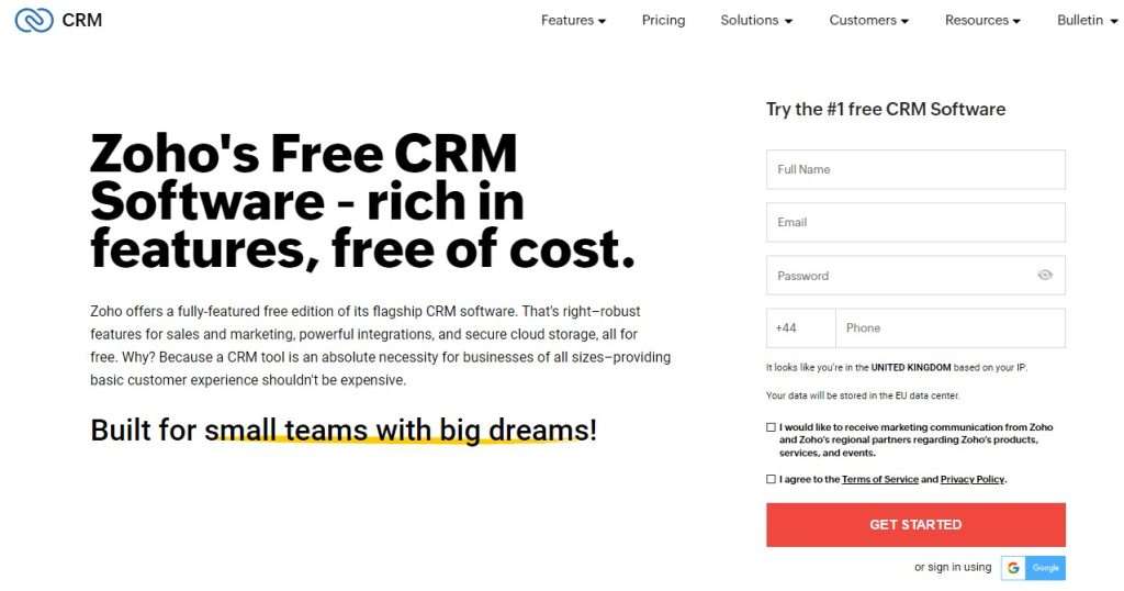 CRM features